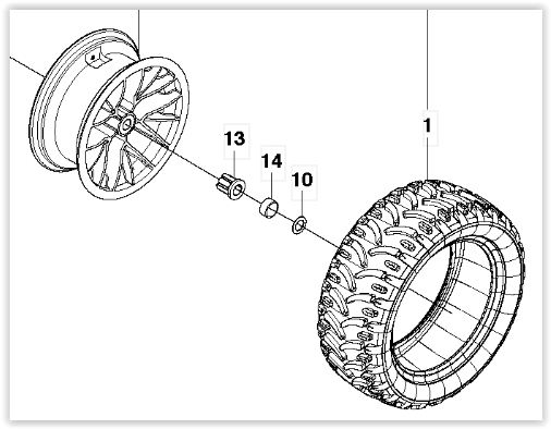 5873782-02 Etupyörä - McCulloch/Partner muut varaosat - 7393089266584 - 1