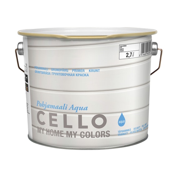 Cello Aqua Pohjamaali 2,7l PM1 - Pohjamaalit ulkoseinille - 6414620485392 - 1