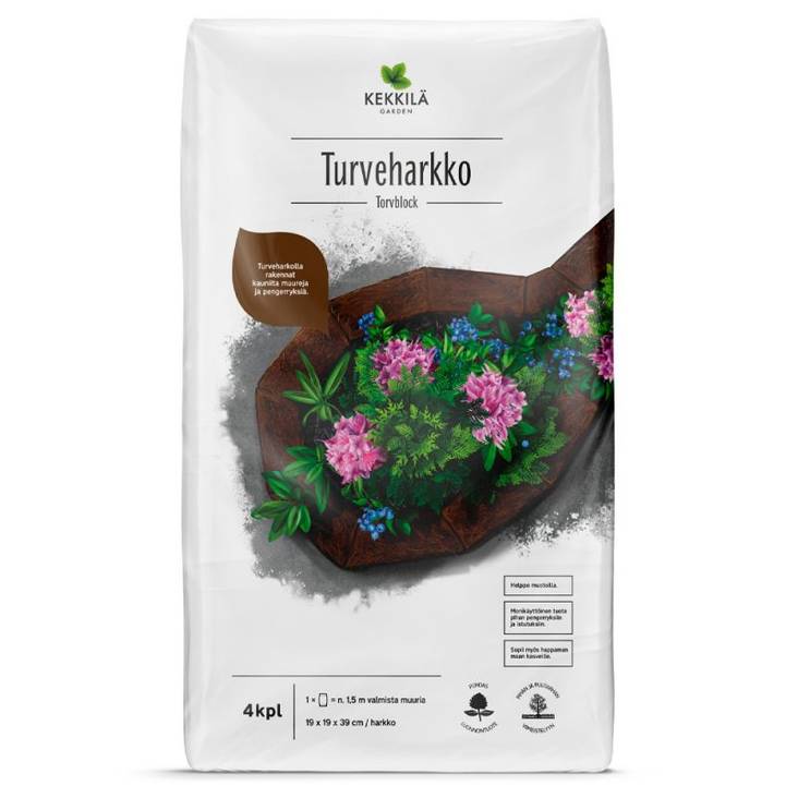 Kekkilä Turveharkko 4kpl - Puutarhamullat ja turve - 6433000001182 - 2
