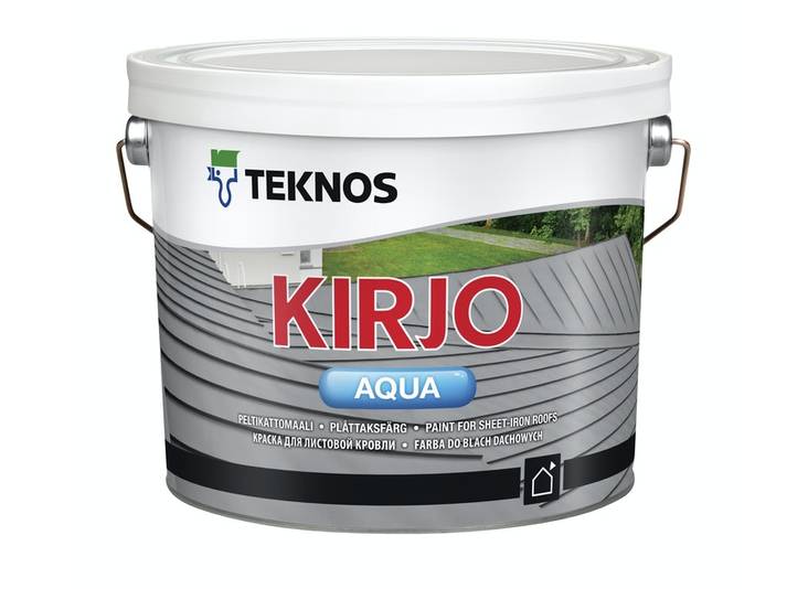 Kirjo Aqua Peltikattomaali 3L Musta - Kattomaalit - 6414621042822 - 1