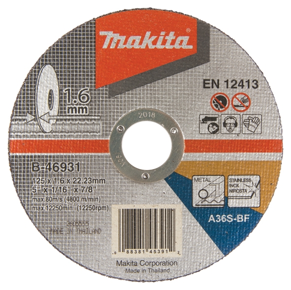 Makita Katkaisulaikka metalli 125 x 1,6 mm B-46931 - Katkaisulaikat ja hiomalaikat - 88381453912 - 1