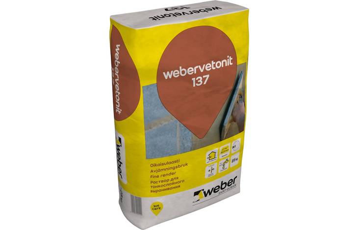 Oikaisulaasti Weber Vetonit 137 25kg - Tasoitteet - 6415910021122 - 1