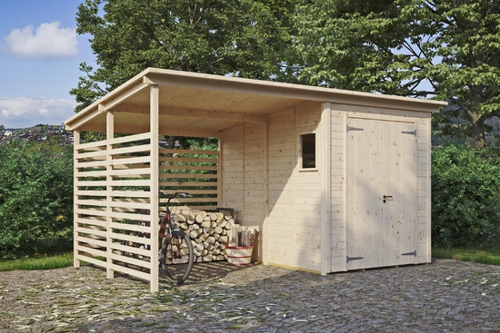 Varasto + katos Goodiy Luulaja 9,6m² - Ulkovarastot ja vajat - 6438313566632 - 1