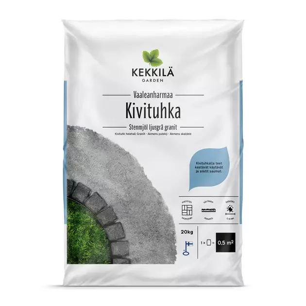 Kekkilä Kivituhka vaaleanharmaa 20kg - Kivituhkat ja hiekat - 6433000294652 - 1