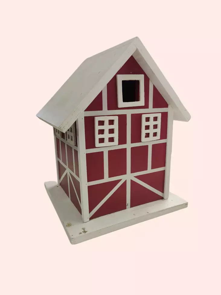 Linnunpönttö Ristikkotalo + Metallijalka - Ulkolinnun ruoat ja tarvikkeet - 5708127281122 - 3