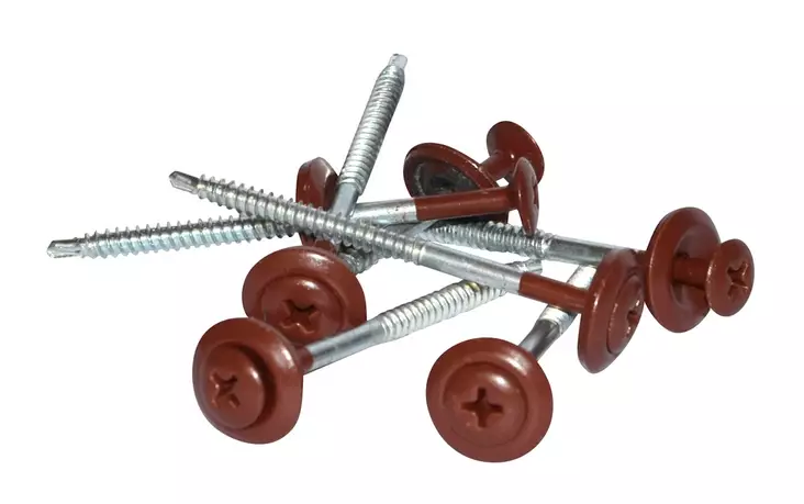 Ruuvi Onduline 3,9x60 mm pun. 100 kpl - Bitumikatteet - 3467670015722 - 1