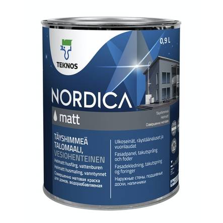 Nordica Matt Talomaali 0,9 l - Seinämaalit ulkoseinille - 6414621115793 - 1