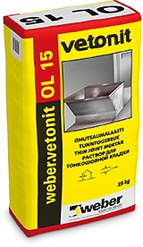 Weber OL15 ohutsaumalaasti 25 kg - Muurauslaastit - 6415910021313 - 1