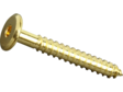 Pisla HK-ruuvi messingöity 6,3x60mm 4kpl - Karmiruuvit, kalusteruuvit ja koolausruu - 6414672062923 - 1