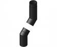 Savuputki Jeremias 120mm 90° nivel musta - Savupiiput ja hormit - 5900856985993 - 1