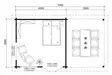 Pihatalo ja katos Vikersund 15,2 m2 + 11,4 m2 - Aitat ja vierasmajat - 4018211761883 - 16