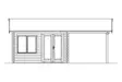 Pihatalo ja katos Vikersund 15,2 m2 + 11,4 m2 - Aitat ja vierasmajat - 4018211761883 - 11