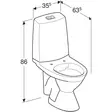 Wc-istuin IDO Glow 63 peruskorjaus 1-t - WC-istuimet - 6416129387993 - 2