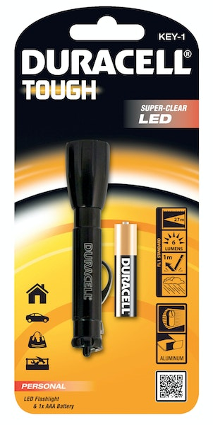Duracell käsivalaisin tough key-1 6 lm - Paristokäyttöiset käsivalaisimet - 884620006693 - 1