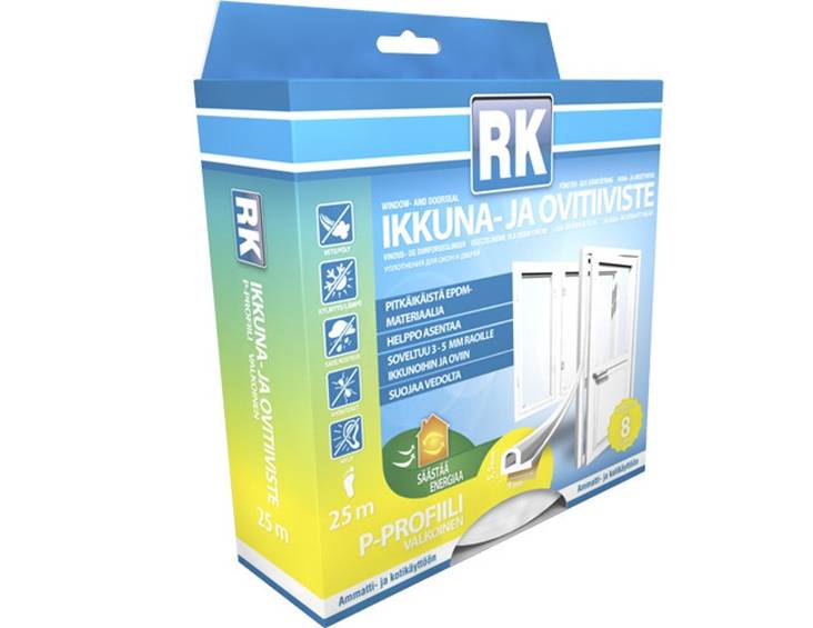 Ikkuna- ja ovitiiviste RK P-profiili 25m - Ikkunatiivisteet - 6418091347043 - 2