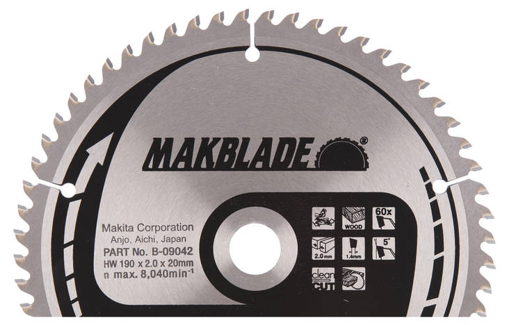 Makita Pyörösahanterä HM 190mm - Pyörösahanterät - 088381421638 - 2