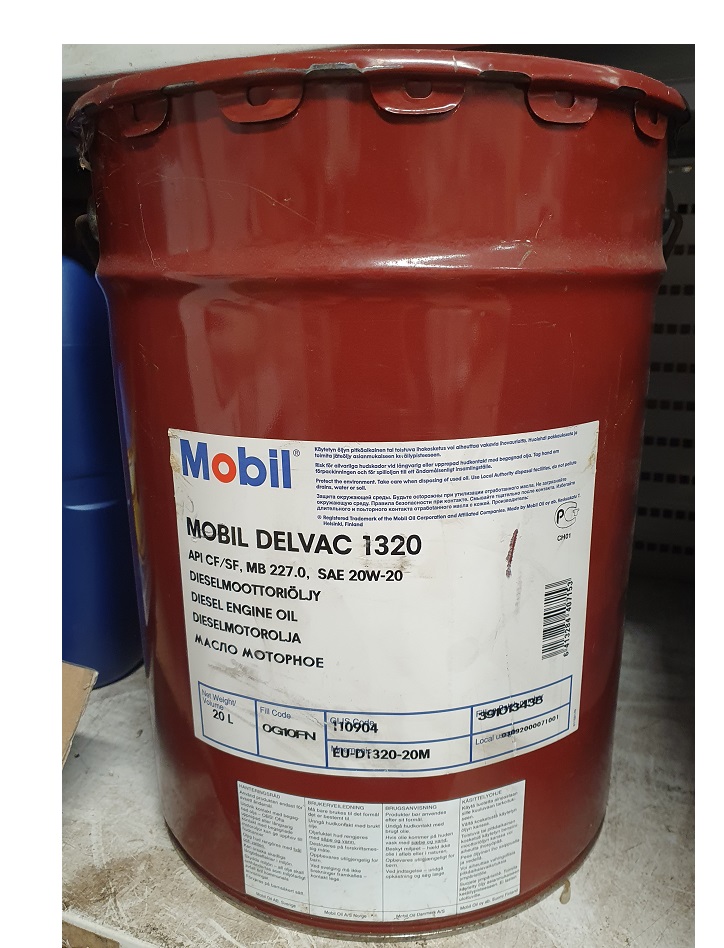 Mobil Delvac 1320 moottoriöljy 20 l - Moottorin voiteluaineet - 6413284407153 - 1
