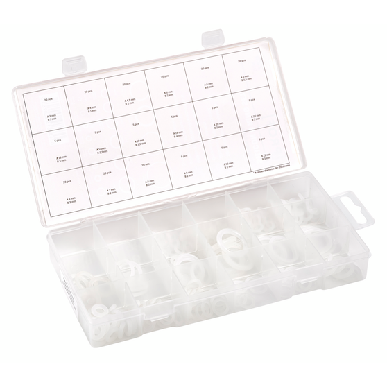 O-rengaslajitelma silikoni PROF 225 osaa - Aluslevyt - 6438313600763 - 1