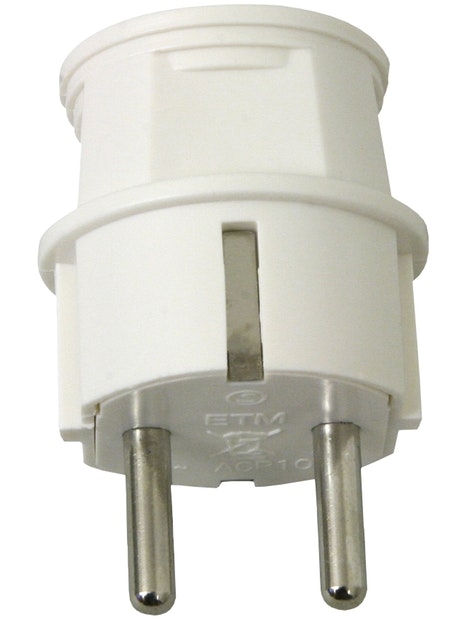 Pistotulppa OPAL Pro maadoitettu valkoin - Jatkopistorasiat ja pistotulpat - 6438056122713 - 1