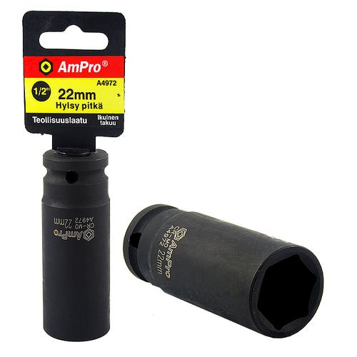 Pitkä voimahylsy 1/2" 36 mm - Hylsyt ja kuusiokoloavaimet - 795609049863 - 1