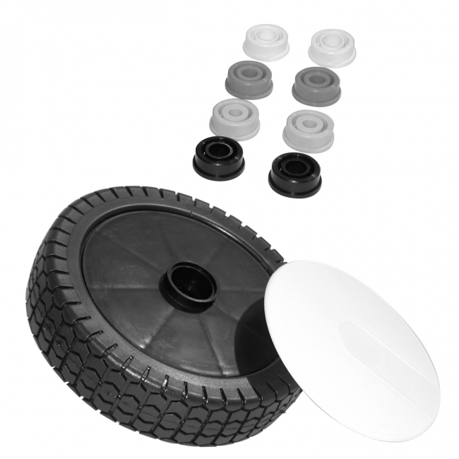 Pyörä 6" sovitteilla 8, 10, 12 mm JA 1/2 - Ruohonleikkurien pyörät - 5400182710073 - 1