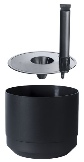 Ruukku Orthex Pauliina 25cm musta - Sisäruukut - 6411760483653 - 1