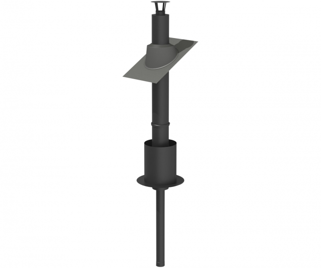 Saunapiippupaketti 115mm musta 2,5m - Savupiiput ja hormit - 5900856824513 - 1