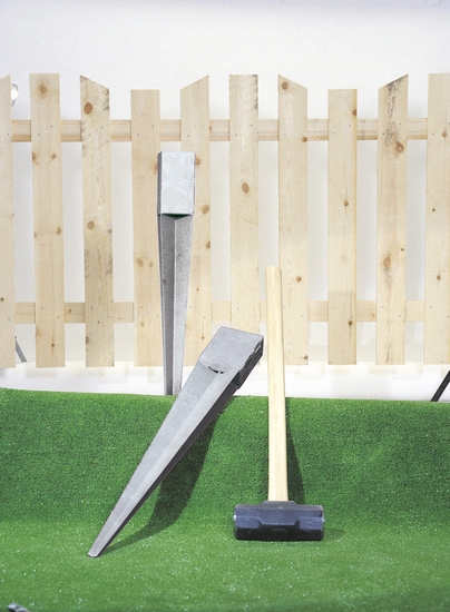 Teräsjalka 49x49x650 sinkitty - Aitaverkot ja aitatarvikkeet - 6416223458193 - 1