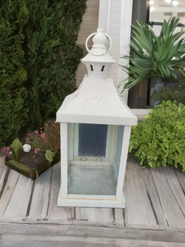 Lyhty Valkoinen 43cm - Kynttilät, lyhdyt ja ulkotulet - 641490486834735453 - 1