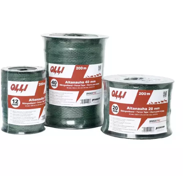 Olli Aitanauha, vihreä 20 mm, 200 m - Aitaustarvikkeet - 6417160110373 - 1