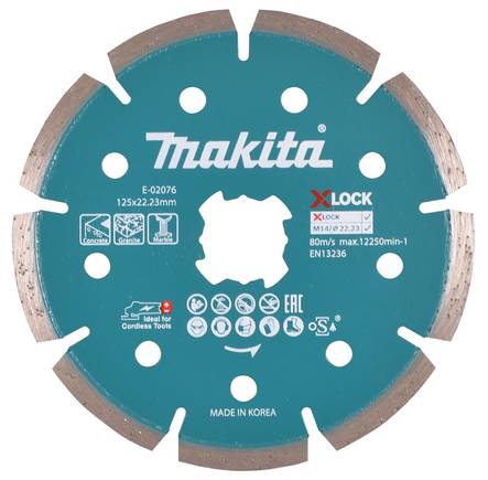 Makita Timanttikatkaisulaikka 125 mm E-02076 - Timanttilaikat - 088381556224 - 1