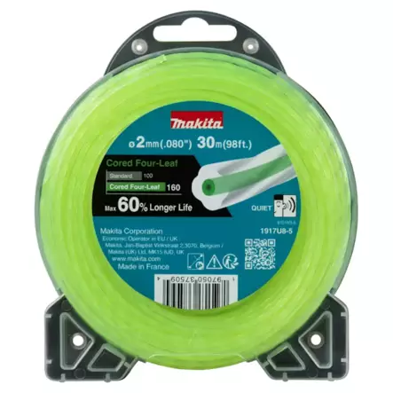 Siima Makita 2,0mmx30m neliapila - Trimmeritarvikkeet ja siimat - 197050375094 - 1