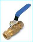 Palloventtiili messinki 28 mm puserrusliittimin - Palloventtiilit - 3702279 - 1