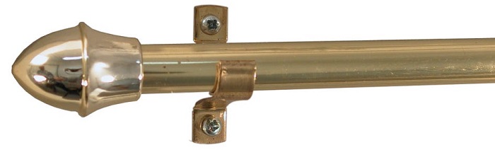 Cafe-tanko Pisla 75-125 cm messinki - Verhotangot ja tarvikkeet - 6417012221004 - 1