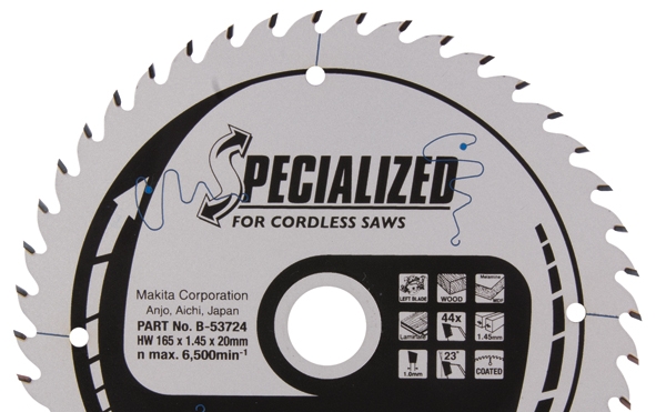 Makita Pyörösahanterä HM 165mm B-53724 - Pyörösahanterät - 88381473934 - 1