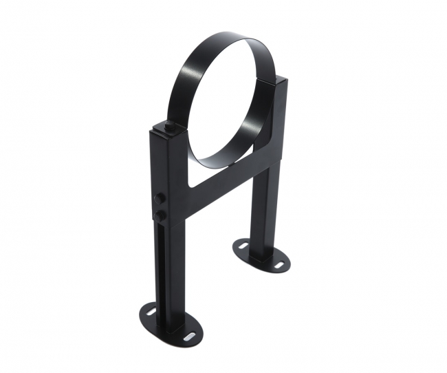 Seinäkiinnike Jeremias lyhennettävä halkaisija 130mm 250-360mm musta - Savupiiput ja hormit - 5900856470864 - 1