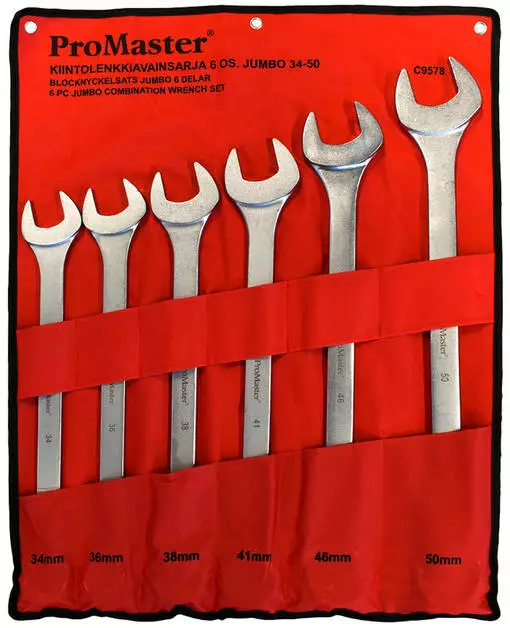 Kiintolenkkiavainsarja 6-osainen Jumbo - Kiintoavaimet ja silmukka-avaimet - 6420286895604 - 1