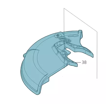 Makita DUR193 suoja 413F73-4 - Makita trimmerien varaosat - 413F73-4 - 1
