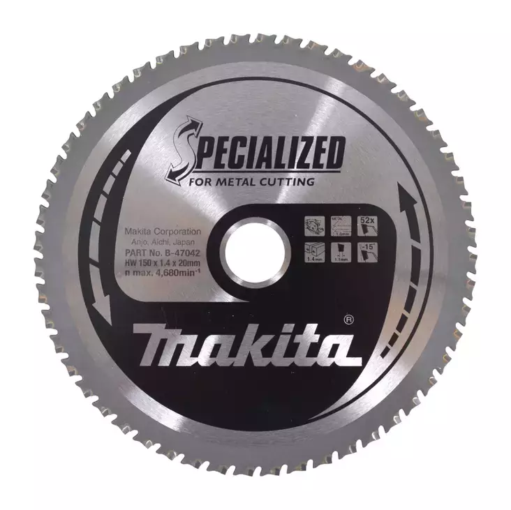 Makita Pyörösahanterä HM 150 mm, Z-52 - Pyörösahanterät - 088381454254 - 1