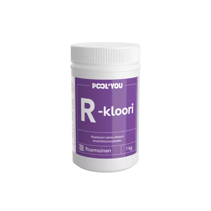 R-Kloori (raekloori) 1kg - Vesilelut ja allastarvikkeet - 6438056008734 - 2
