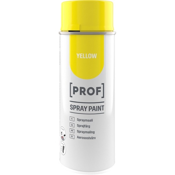 Spraymaali PROF Keltainen kiiltävä - Spraymaalit ja spraylakat - 6438313623854 - 1