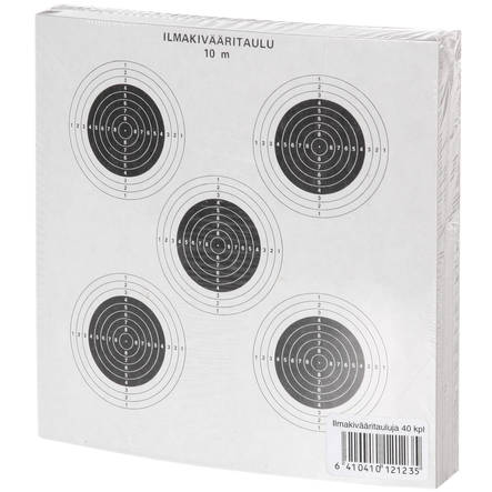 Ilmakivääritaulu 40kpl "virallinen" 10mt - Ilmakiväärit ja tarvikkeet - 6410410121235 - 1