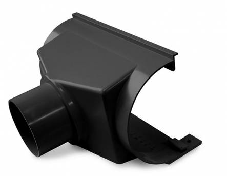 Laajennusjuoksutusosa 125 mm/ Ø 75 mm Musta - Sadevesijärjestelmät - 5702751225415 - 1