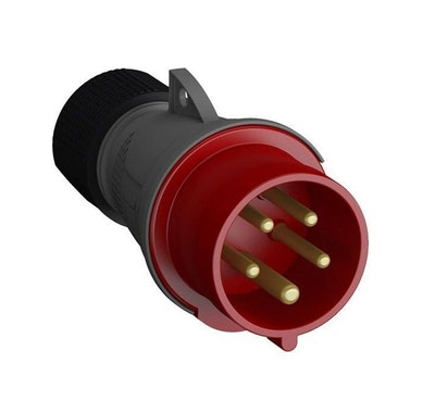 Voimapistotulppa ABB 6H, 16A, IP44, 3P+N - Jatkopistorasiat ja pistotulpat - 7392696019675 - 1