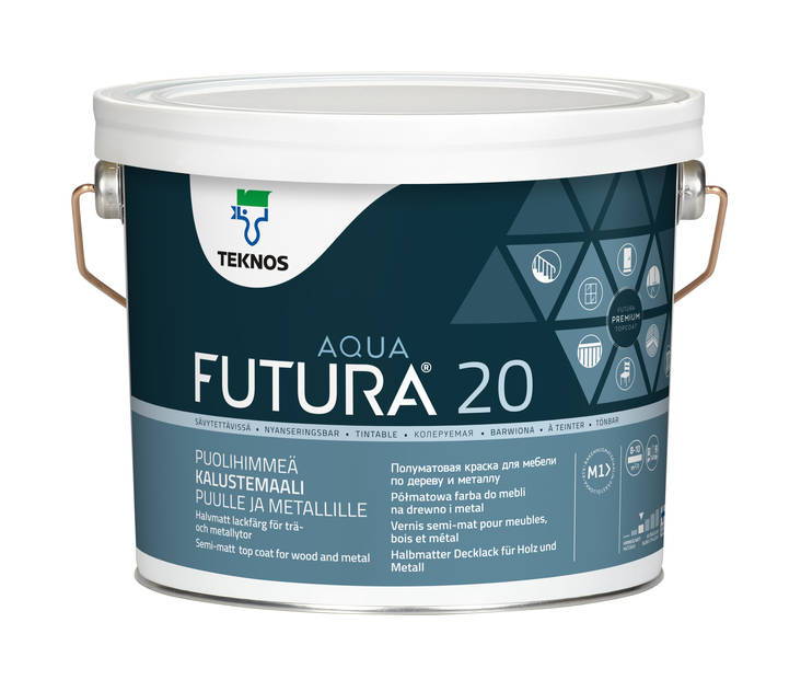 Futura Aqua 20 Kalustemaali 2,7 l - Kalustemaalit, ikkunamaalit ja ovimaalit - 6414621019275 - 2