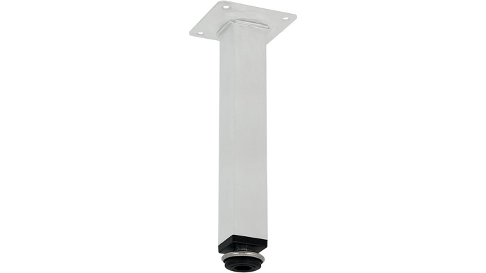 Kalustejalka 25x25x100 valkoinen - Kalustepyörät ja kalustejalat - 6438313424925 - 1