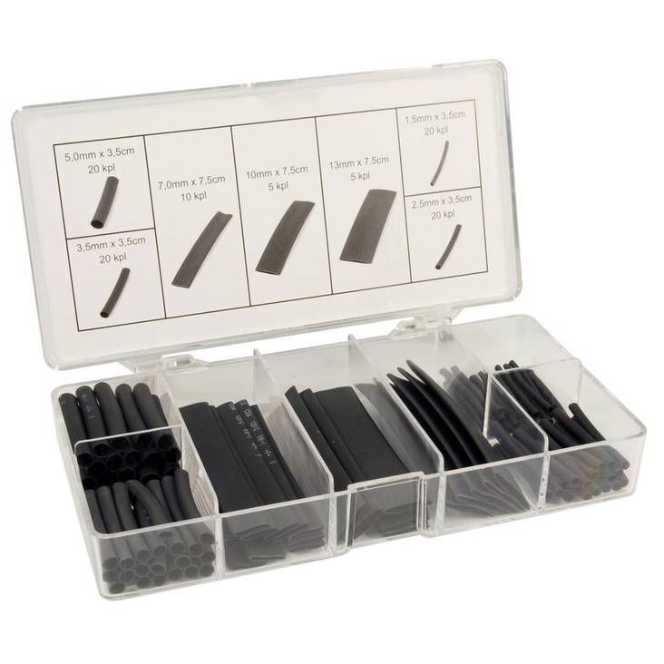 Kutistesukkalajitelma 100kpl - Sähkön kiinnitystarvikkeet ja tiivisteet - 6438313226475 - 1