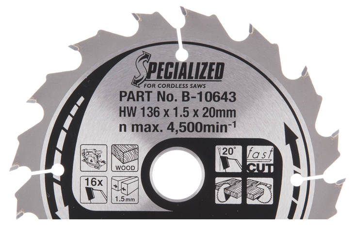 Makita Pyörösahanterä HM 136mm B-10643 - Pyörösahanterät - 88381347815 - 2