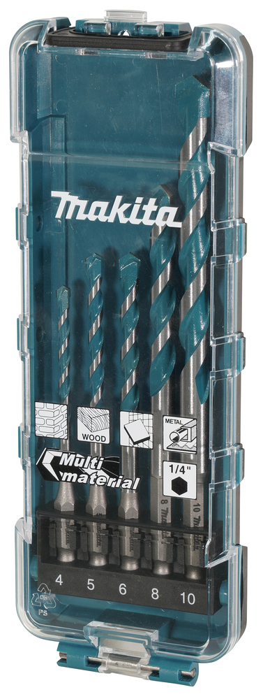 Monikäyttöporanteräsarja 1/4" Hex 4-10mm - Poranteräsarjat - 088381786645 - 1