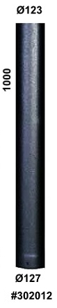 Narvi Yhdyshormin jatko Ø119/123 x 1000mm - Savupiiput ja hormit - 6418530320125 - 1